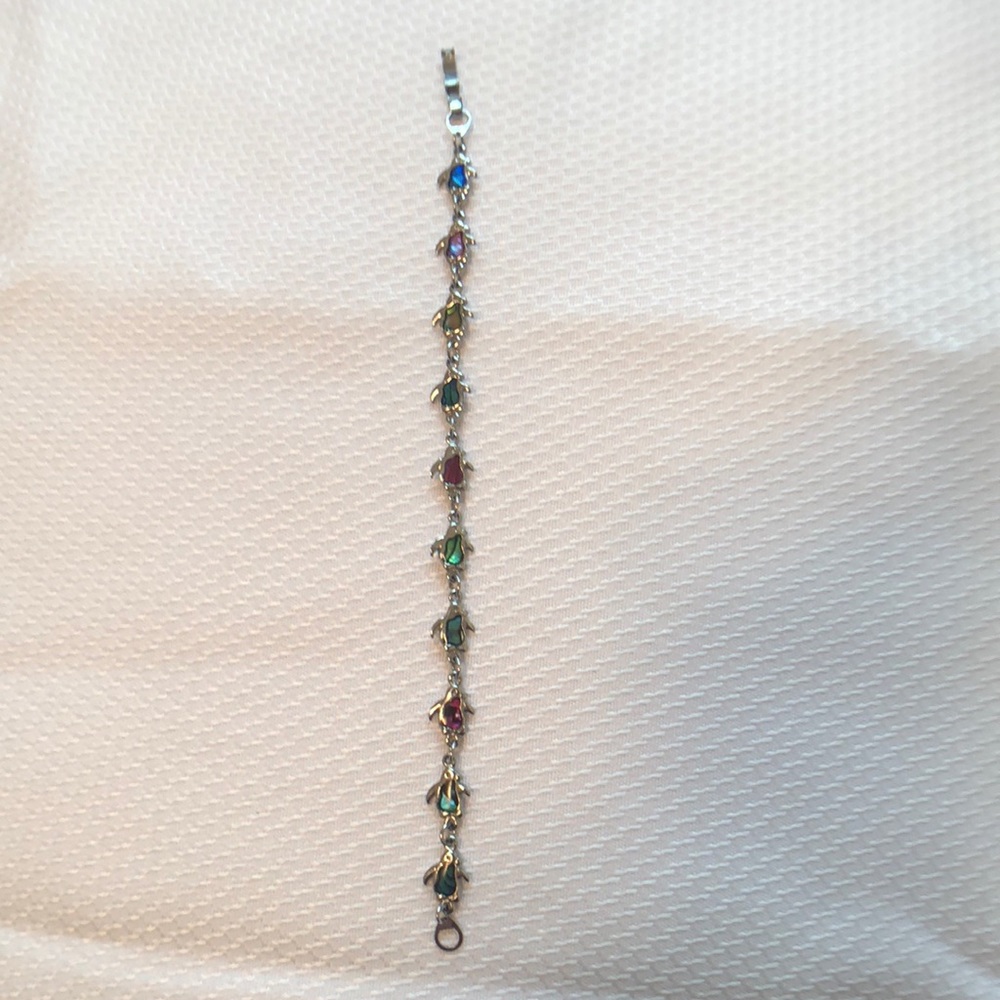 Silver penguin bracelet